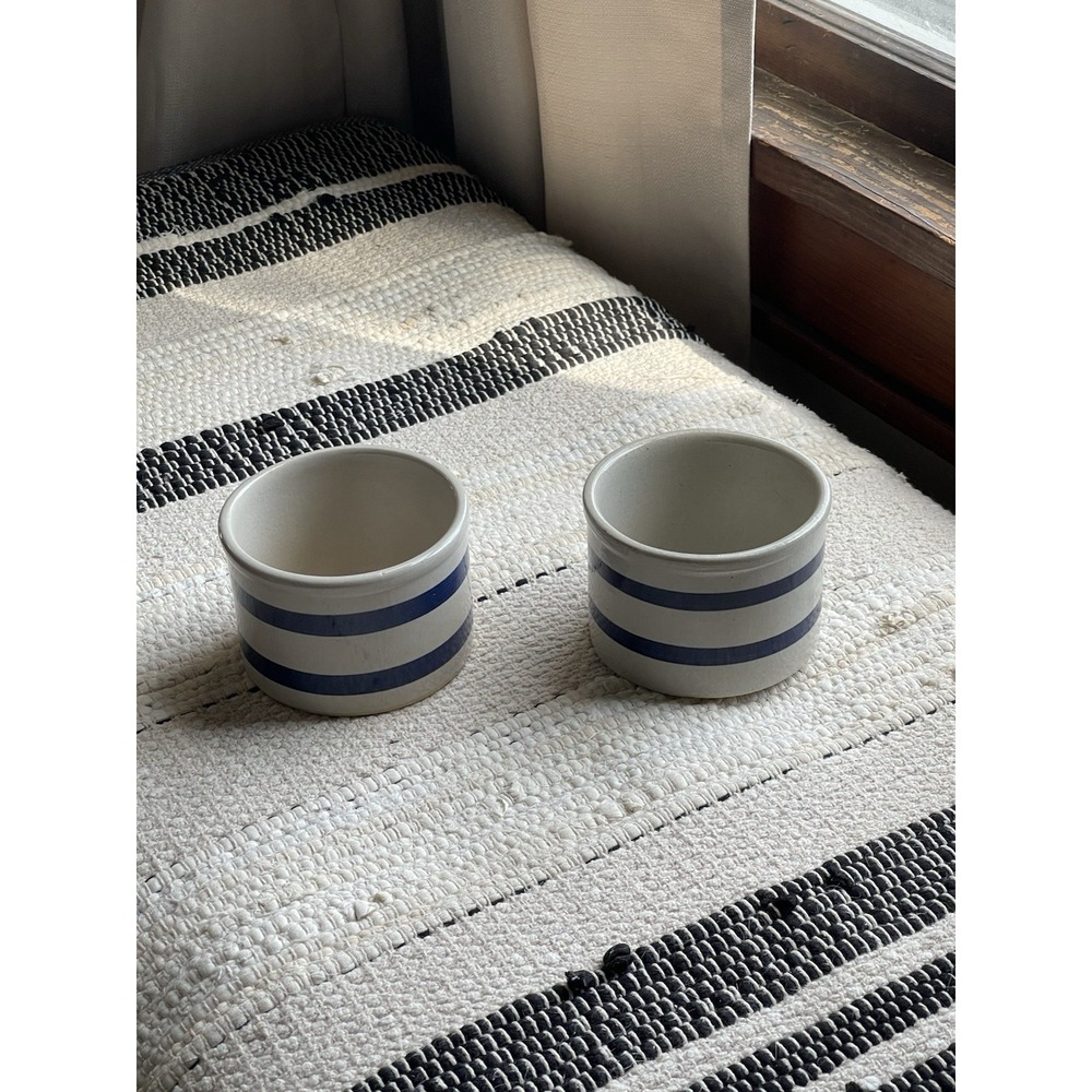 Robinson Ransbottom Pottery Crocks(Set of 2) #303 1 Pt Each Low Jar Pristine VTG - Picture 3 of 7
